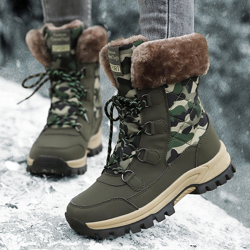 Winter Cotton-Padded Shoes Women'S Shoes High-Top Snow Boots Thermal - Image 4